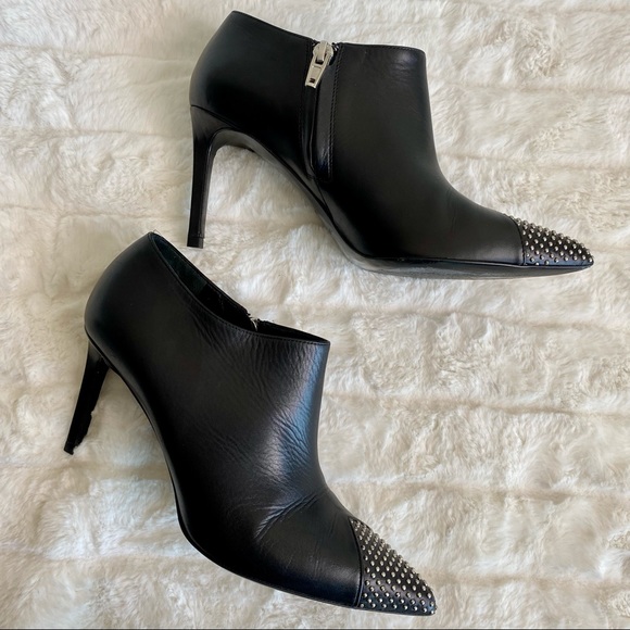 Saint Laurent Studded Point-Toe Ankle Bootie - Picture 5 of 16